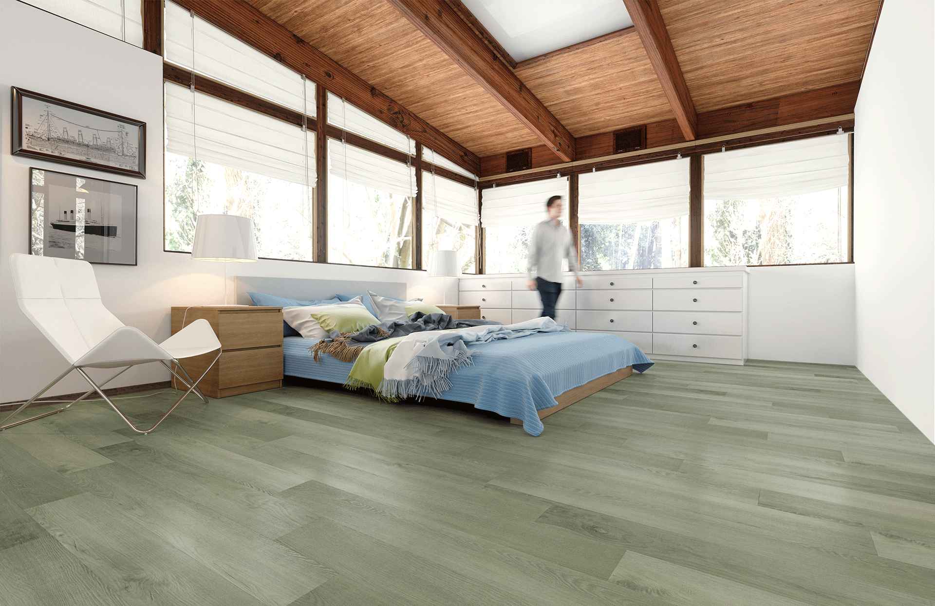 Кварцевый ламинат Home Expert Natural Дуб Лесной дождь 2179-09 градиент