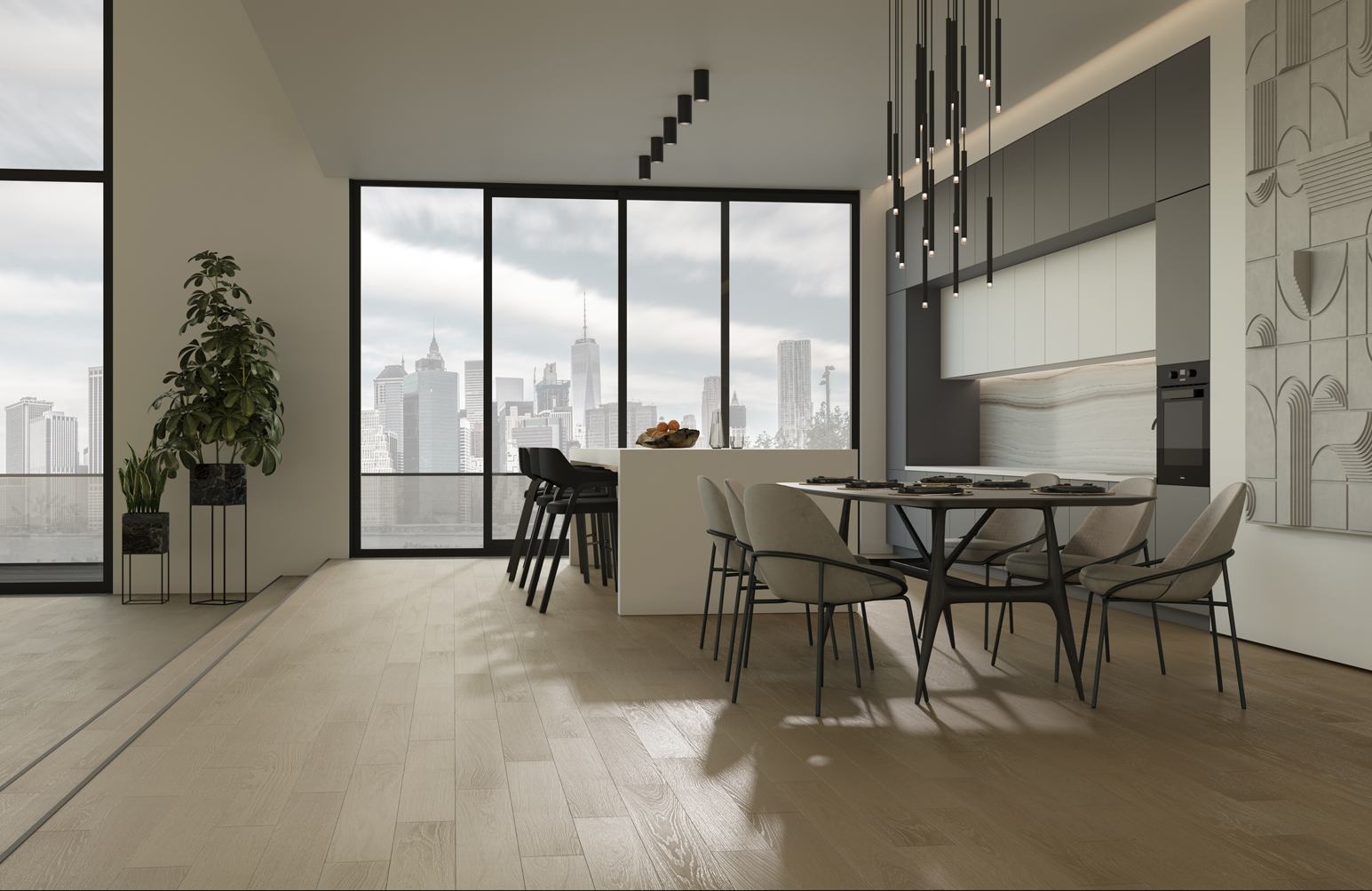 Кварцевый паркет Quartz Parquet Классик Дуб Австрийский 418 7/1.2