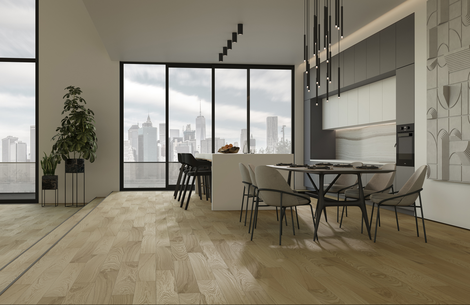 Кварцевый паркет Quartz Parquet Классик Дуб Тоскана 407 7/1.2
