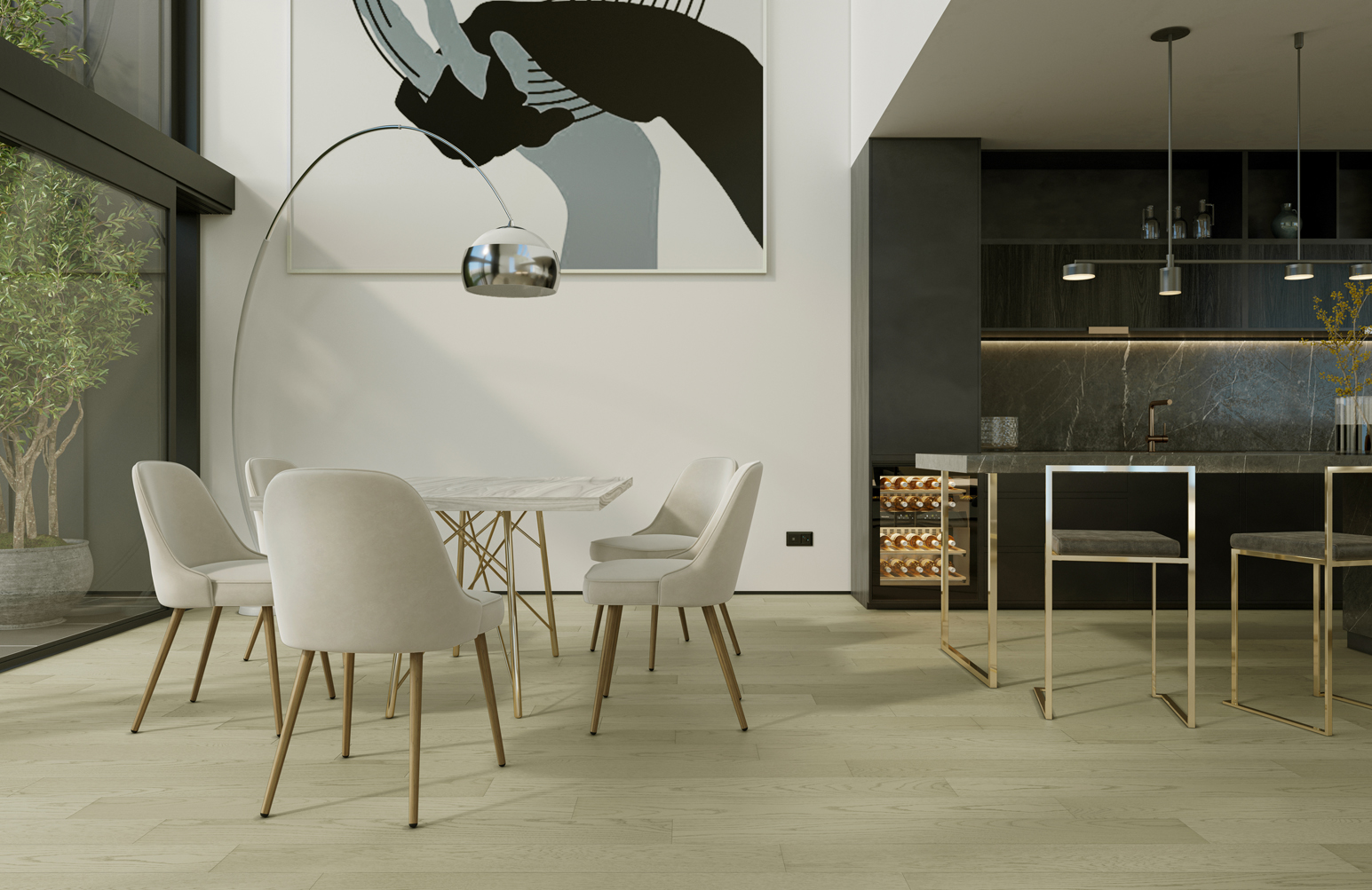 Кварцевый паркет Quartz Parquet Классик Дуб Шампань 414 7/1.2