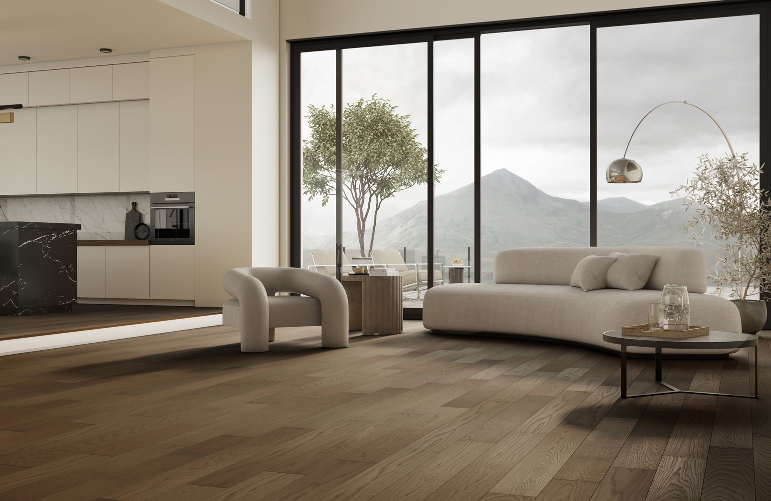 Кварцевый паркет Quartz Parquet Классик Дуб Брауни 413 7/1.2