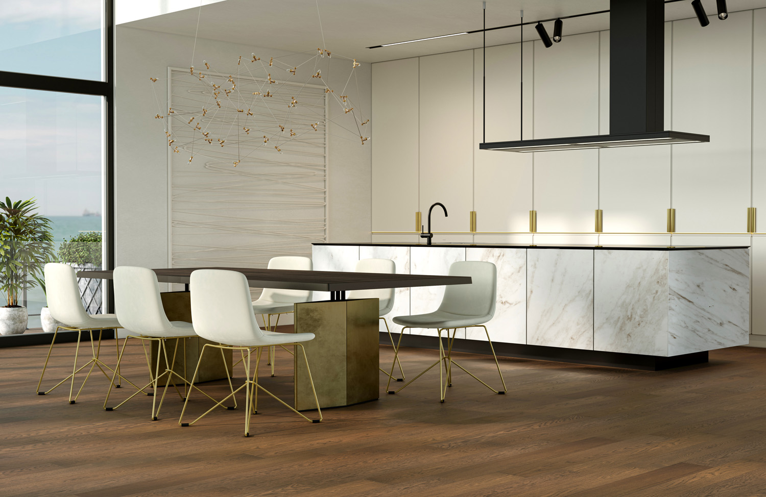 Кварцевый паркет Quartz Parquet Классик Дуб Рустикальный 410 7/1.2