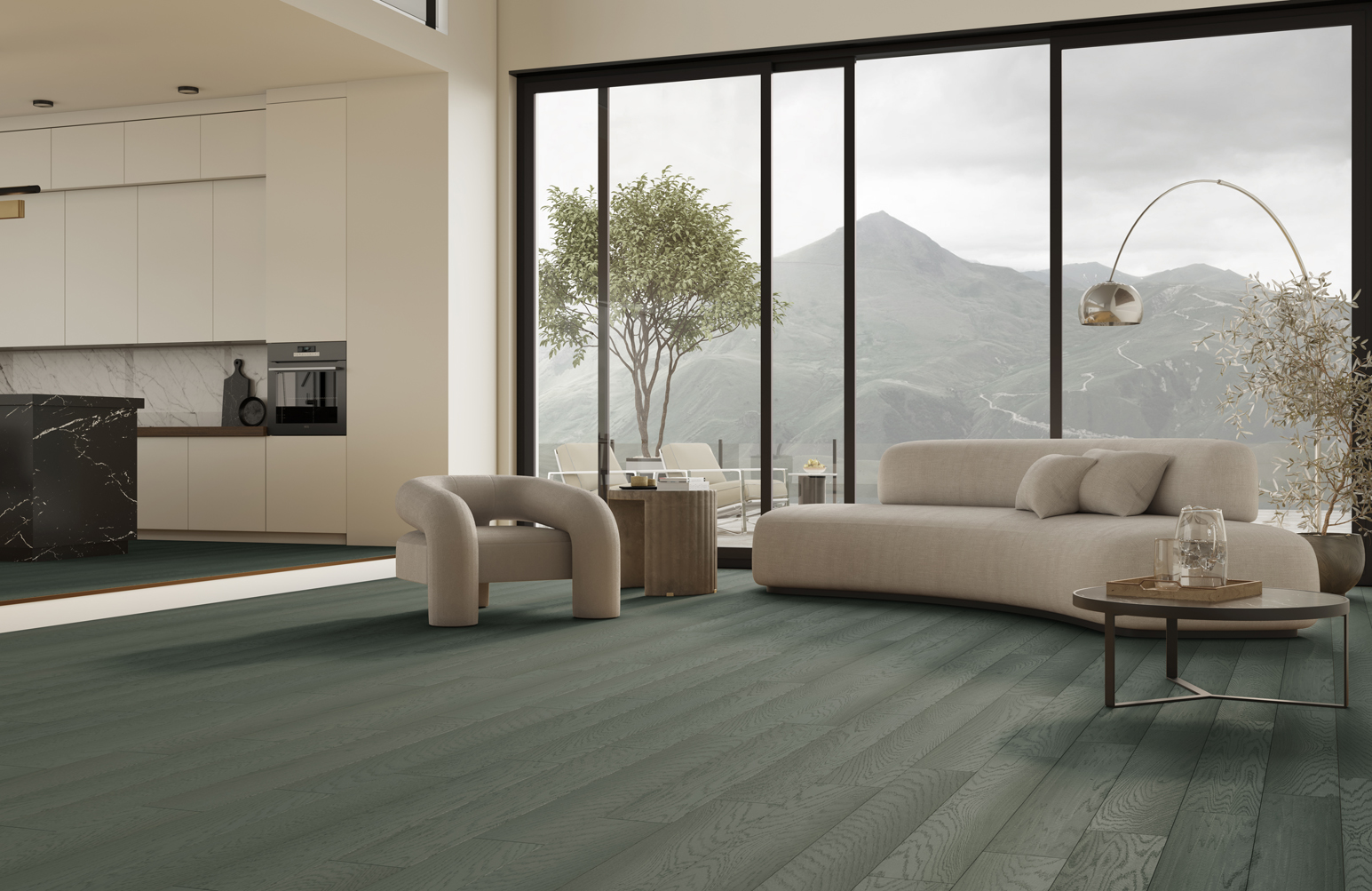 Кварцевый паркет Quartz Parquet Классик Дуб Средиземноморский 409 7/1.2