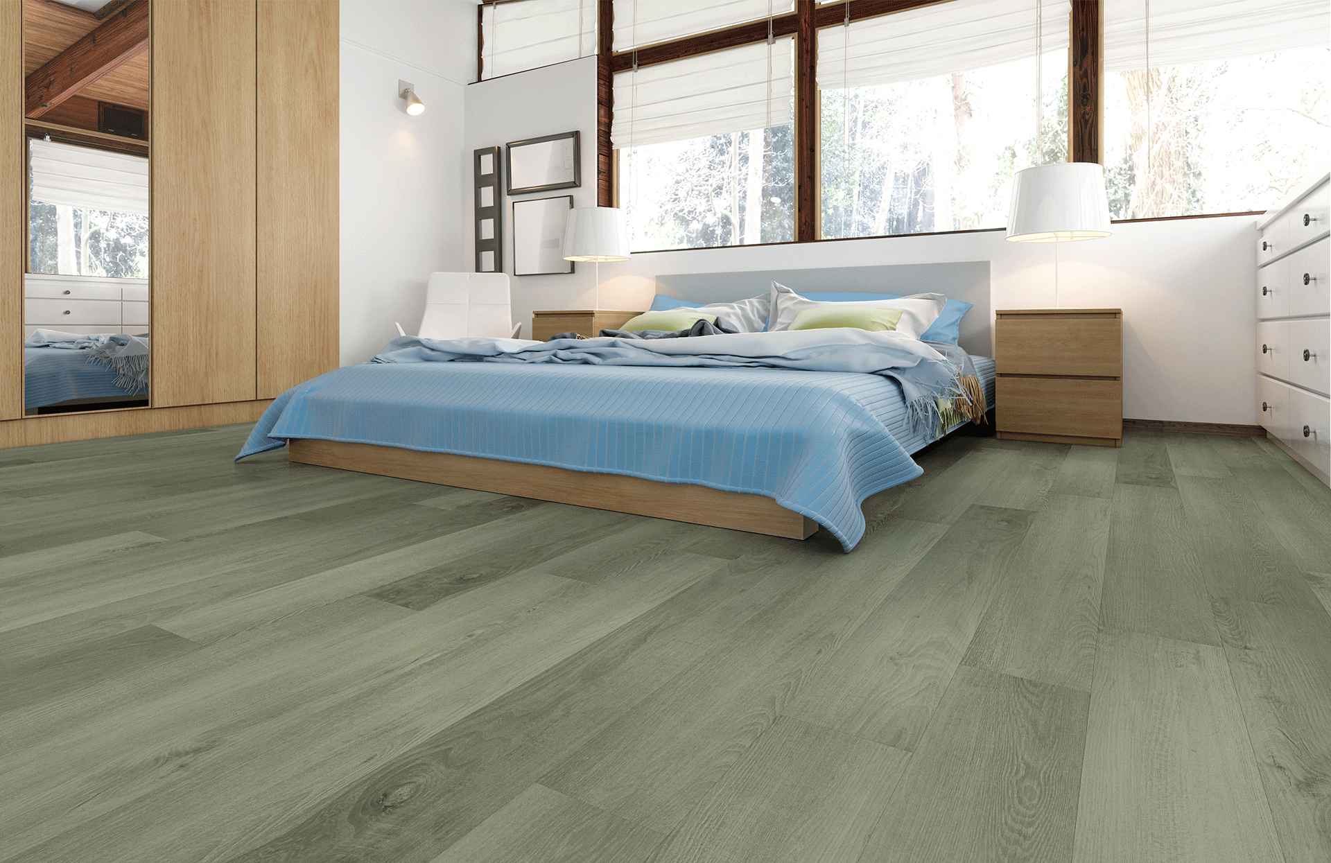 Кварцевый ламинат Home Expert Natural Дуб Лесной дождь 2179-09 градиент